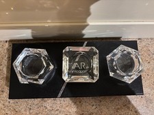 Julien Macdonald, 3 handcut glass tealight holders