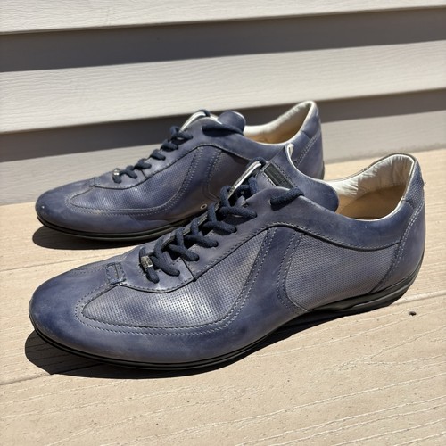 Santoni blue leather - leather, mercede
