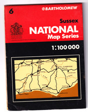 SUSSEX - Bartholomew National Map Series