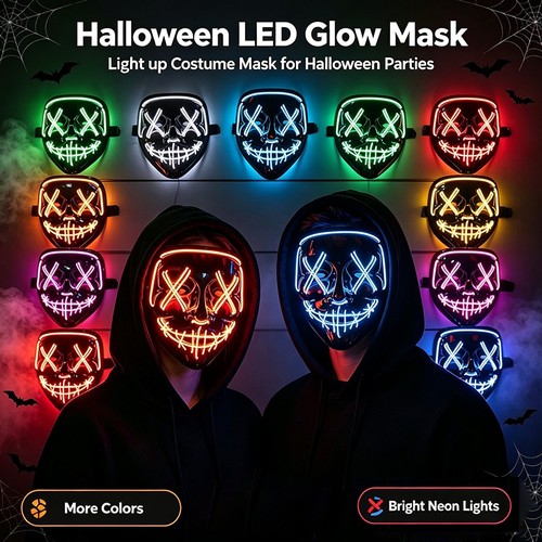 Led purge mask glowing - led,