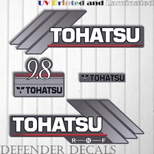 TOHATSU 9.8 hp outboard engine decal sticker set kit reproduction 9.8HP