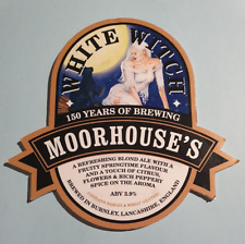 MOORHOUSE'S brewery WHITE WITCH real ale beer pump clip badge Lancs Burnley sexy