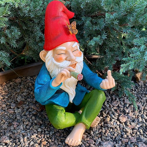 Garden gnome statue - gnome, relaxed