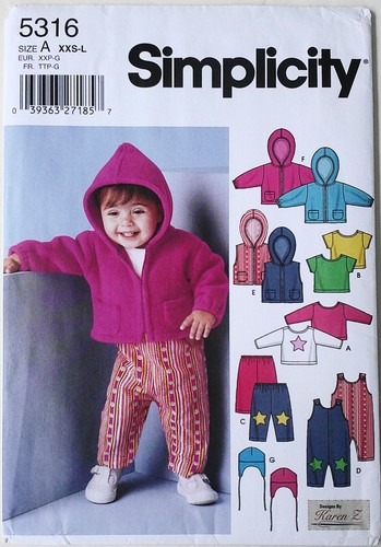 Simplicity 5316 baby overalls - simplicity,