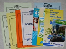 LOT OF 10 x THAMESDOWN BUS TIMETABLES ALL DIFFERENT