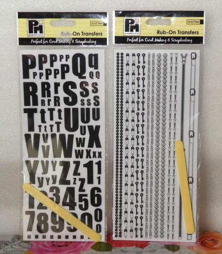Paper mania rub transfers - on,