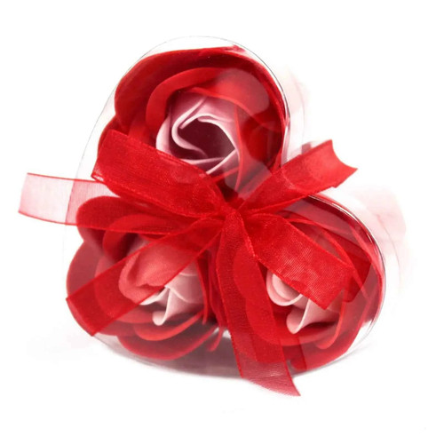 Red rose soap flowers heart - red,