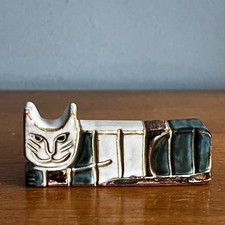 Vintage Eureka Craft Ware Cornwall Cat Figurine Studio Pottery Keith Smith  8cm