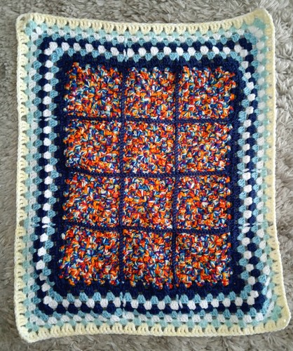 Hand crocheted baby blanket - hand,