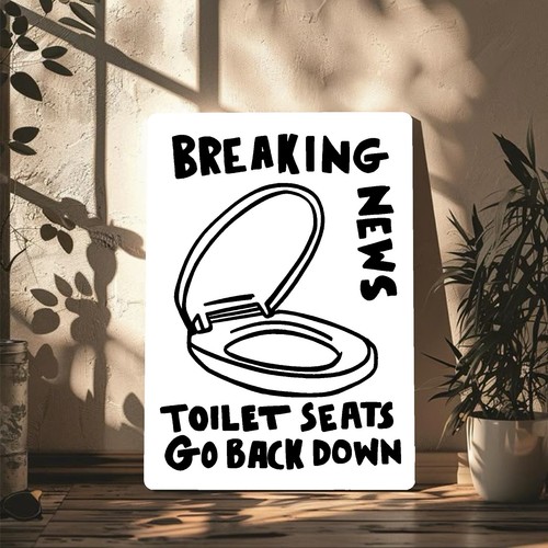 Metal wall sign - wall, breaking