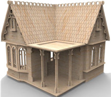 Wooden Miniature Doll House Self Build Model Diy Kit (AD) FREE FAST DELIVERY