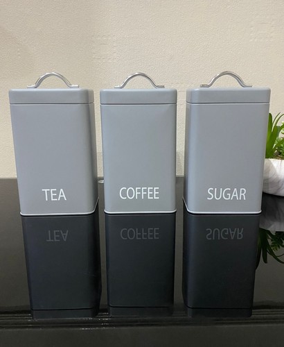 Matt grey slimline metal tea - matt,