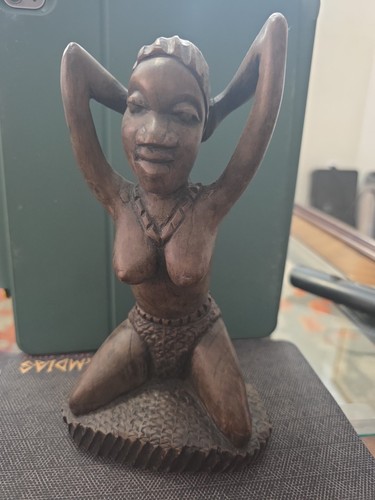African tribal woman wooden - african,