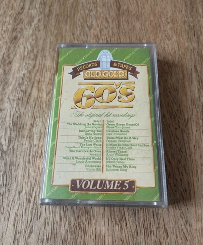 Old gold 60s cassette tape - gold,