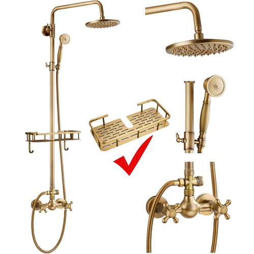 Antique brass bathroom - antique, exposed