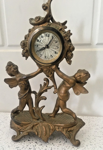 Mantel clock gilt bronze - mantel,