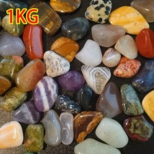 1KG Crystal Quartz Mixed Tumble Stones Premium Mix 10 - 20mm Gemstones