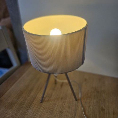 Tripod silver table - tripod, lamp