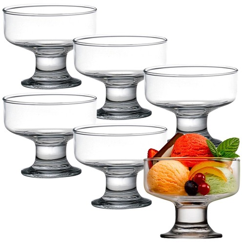 Glass footed ice - ice, sundae