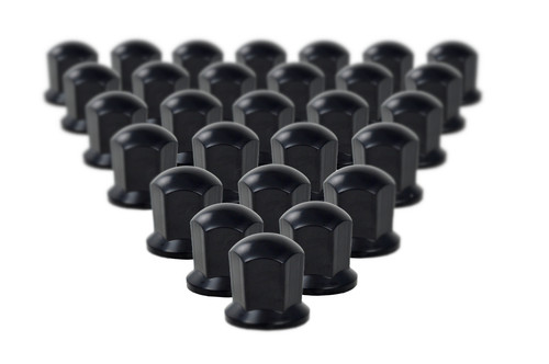32mm black plastic wheel - 60,