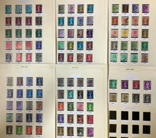 GB large Machin collection QE11 1970-1990 n = 108 catalogued stamps SEVEN scans