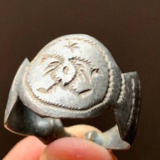 EXTREMELY RARE ANCIENT VIKING NORSE SILVER COLOR RING AUTHENTIC ARTIFACT JEWELRY
