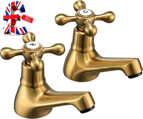 Basin pillar taps pair twin - pillar,