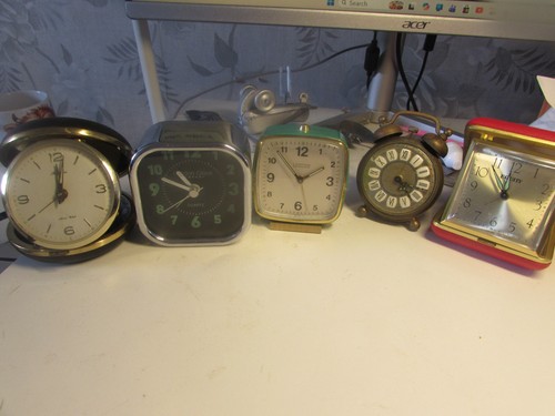 Vintage travel alarm clocks - travel,
