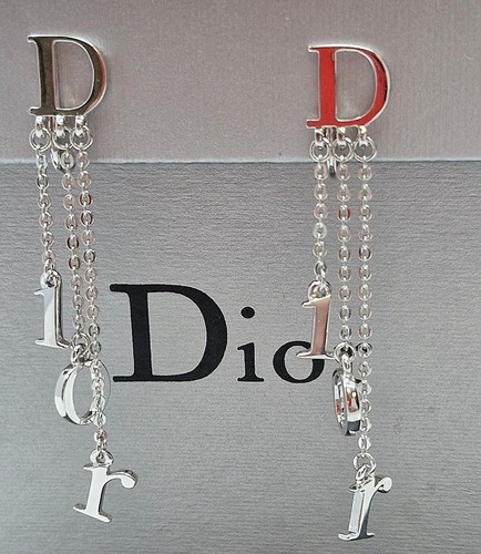 Dior silver drop earrings - dior,