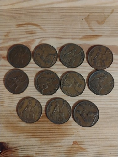 11x vintage 1930 pennies - vintage, 1930's