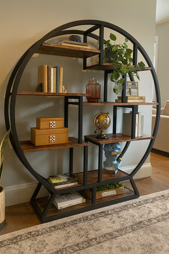 Round bookshelf etagere - round,