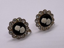 Vintage 1950s Goldtone Clear