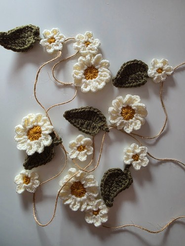 White daisy with ocre centres - with,