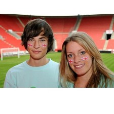 Union Jack Flag Face Stickers - Country Sports Racing Events - Fancy Dress Party