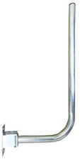2’ Foot Bent L Shaped Alloy TV Aerial Mast Pole & Bracket Kit fr Loft/Eaves/Wall