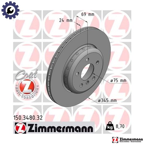 Brake disc 150 3480 for - 2x,