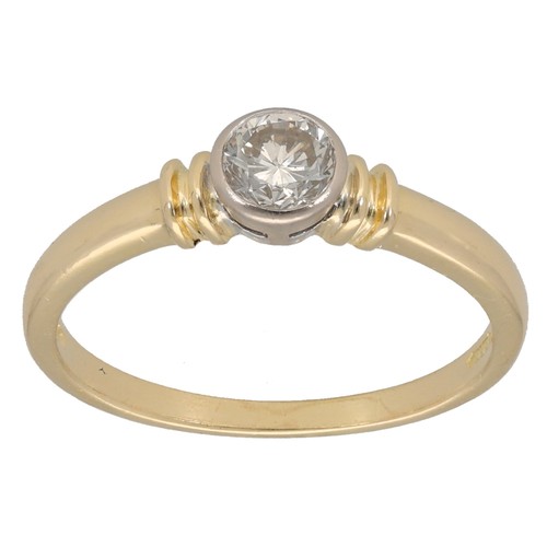 18ct gold diamond ring 18g - 18ct, 4.18g