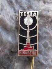 Antique Tesla Hloubetin Television Broadcasting Antenna Radio Mast Pin Badge