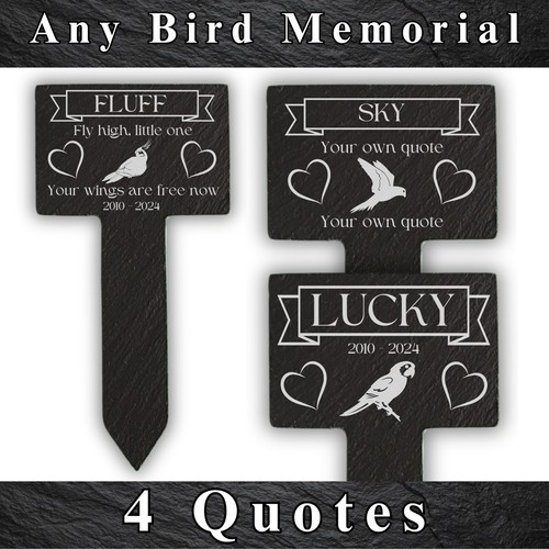 Personalised any bird memorial - bird,