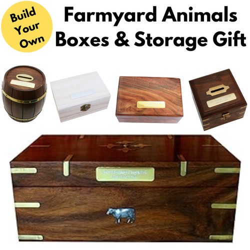 Farmyard animals wooden boxes - animals,