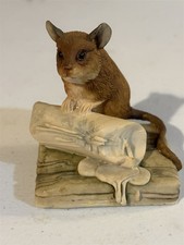 1980s mouse figurine, Teviotdale, Scotland, signed Edlmann