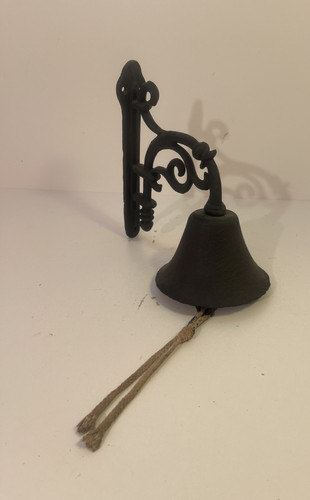 Vintage cast iron doorbell - vintage,