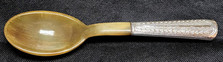 Antique Malaysian Silver Handle  and Horn Spoon 