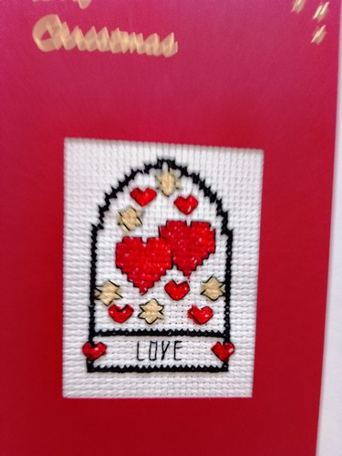 Christmas card completed - completed, cross