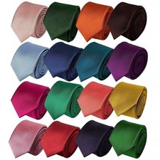 Mens Skinny 100% Silk Twill