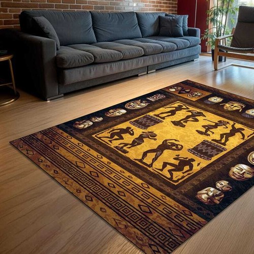 Traditional african art rug - art,
