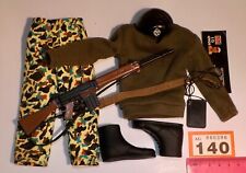 Vintage Action Man 40th Jumper Trousers Boots Belt Beret SLR For Soldier R140