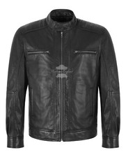 Mens Cafe Racer Zip Up Moto