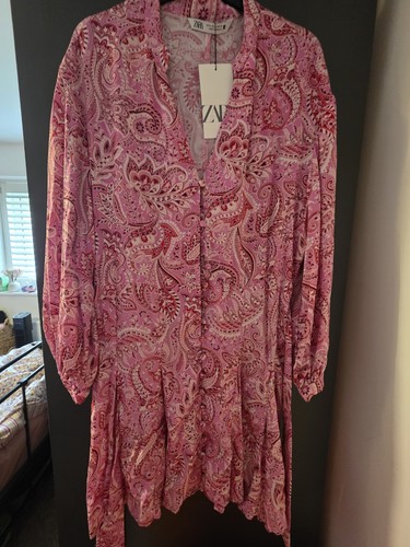 Zara pink red white - pink, paisley
