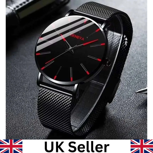 Mens watches black red wrist - mens,